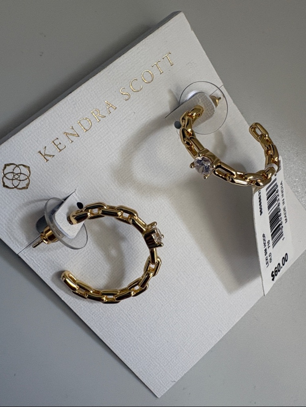 Lot of 2 NEW [Kendra Scott] Lexi Hoop Earrings/Elisa Turquoise Magnesite Pendant - Picture 9 of 14